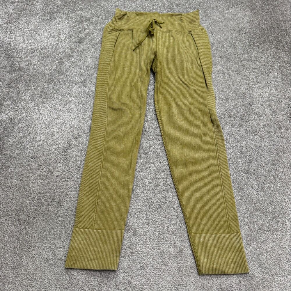 Pink By Victoria's Secret Active Ribbed Leggings Womens Medium Green Compression
